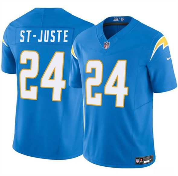 Men & Women & Youth Los Angeles Chargers #24 Benjamin St-Juste Blue 2024 F.U.S.E. Vapor Limited Stitched Jersey